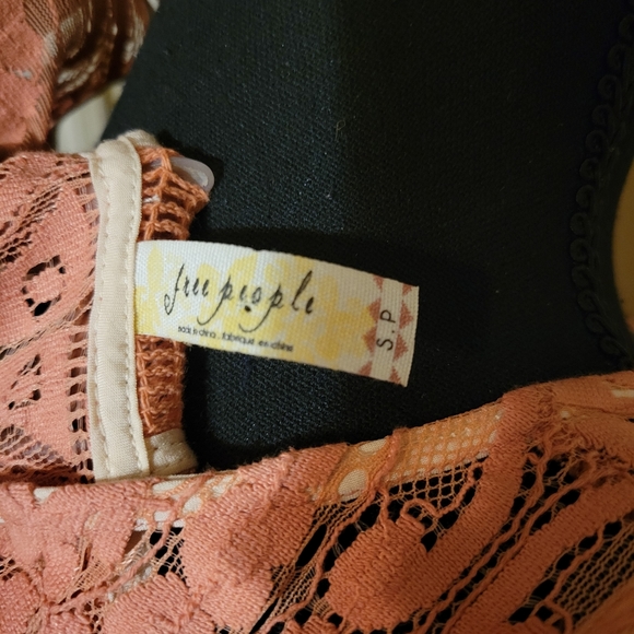 Free People Mauve Lace Slip on Dress - Picture 9 of 10